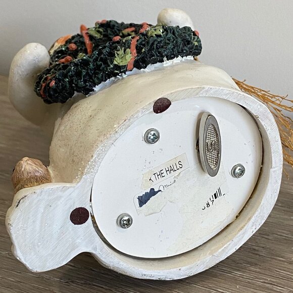 Vintage - Hallmark Marjolein Bastin Snowman Figure - MUSICAL- "Deck the Halls" - Picture 9 of 11